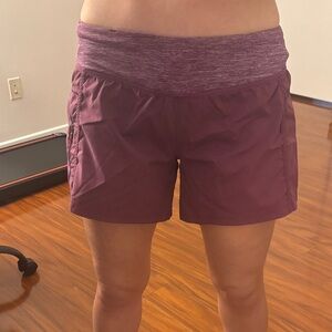 Lululemon Athletica Maroon Athletic Shorts